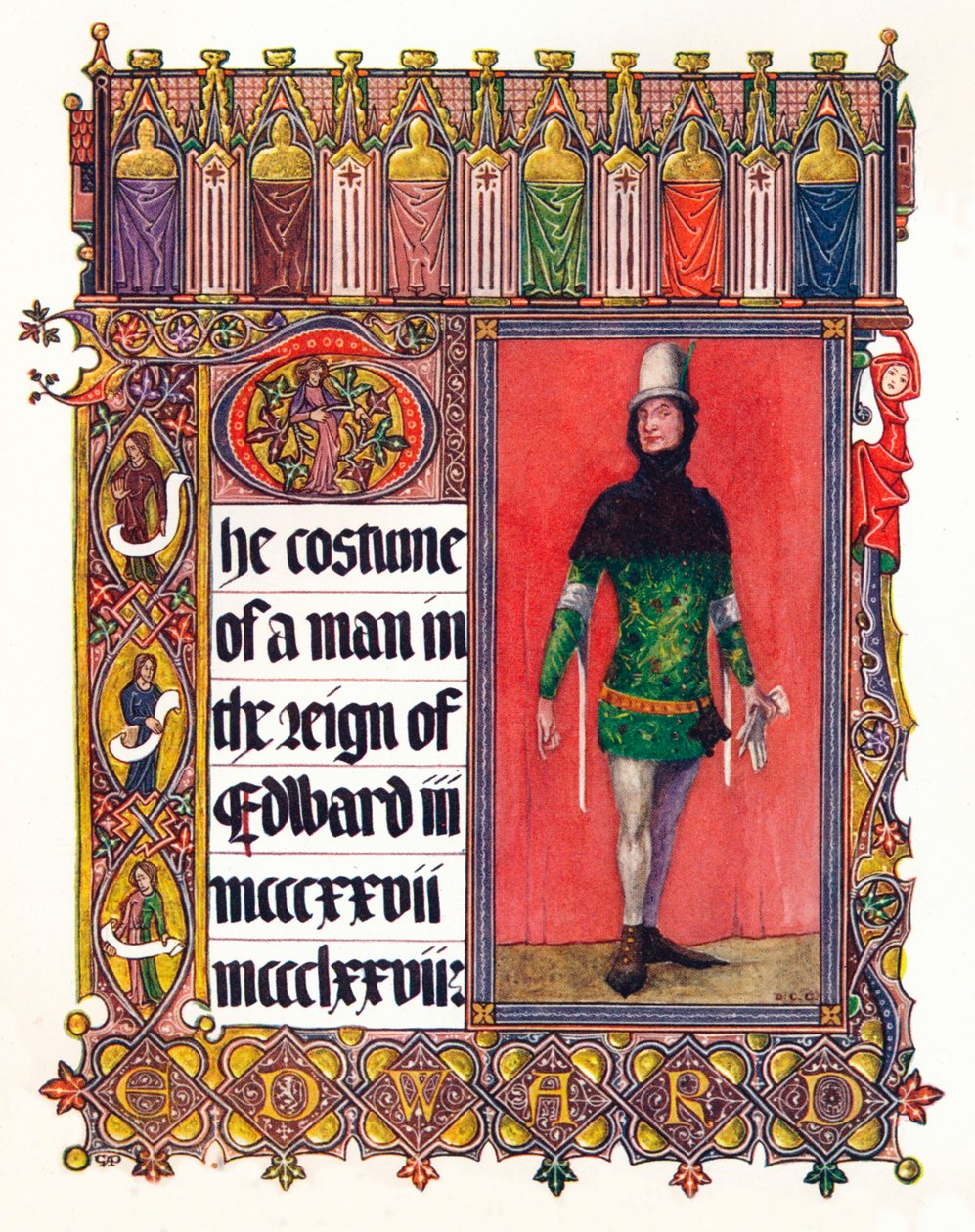 Kostymet til en mann under Edward IIIs regjeringstid, c1353 av Unbekannt