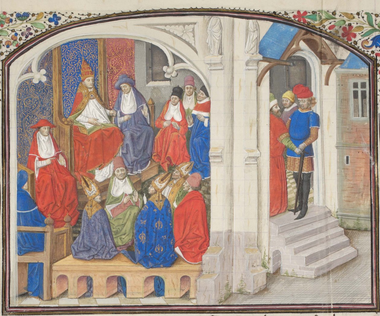 Rådet i Clermont i 1095. Miniatyr fra Historia av William av Tyrus, 1460-tallet av Unbekannt
