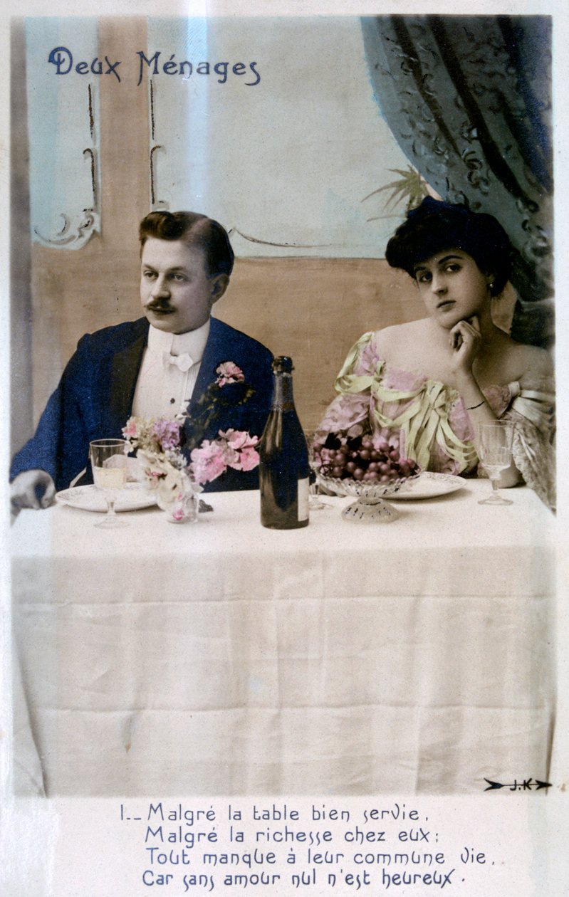 Paret, fransk postkort, c1900 av Unbekannt