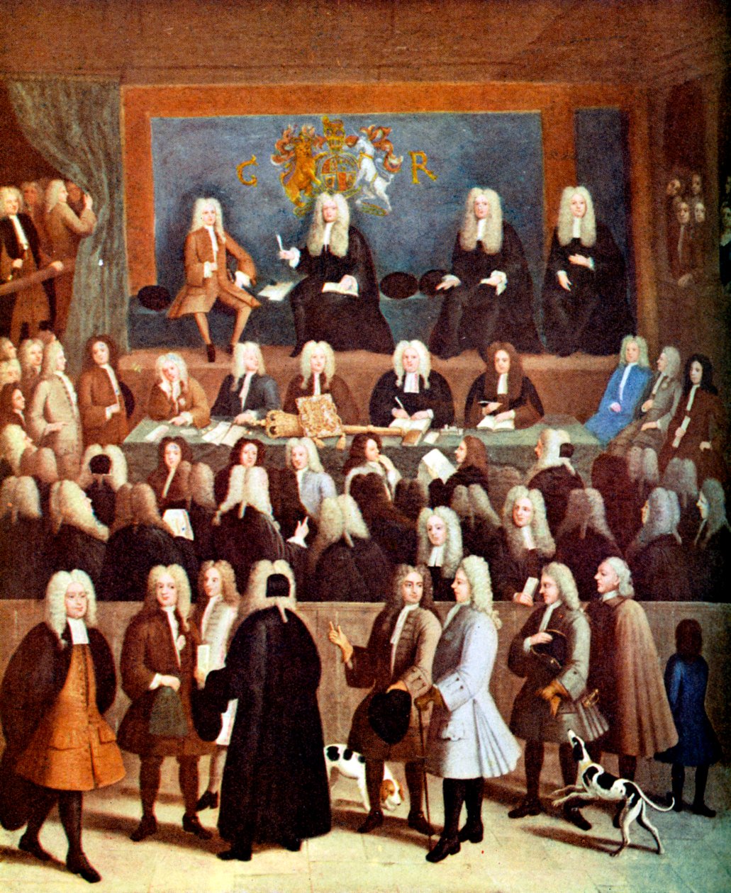 Chancery Court in the Reign of George I, 1700-tallet c1905 av Unbekannt