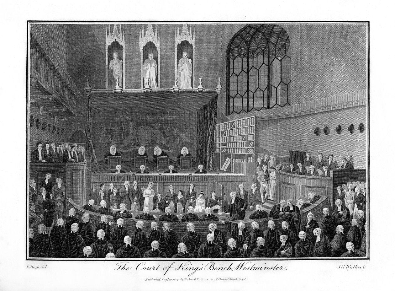 The Court of the Kings Bench, Westminster, London, 1804 av Unbekannt