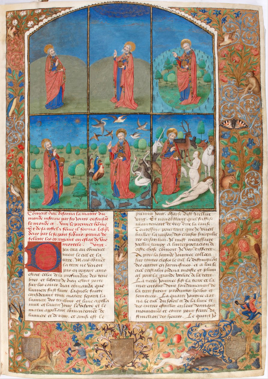 Skapelsen fra: LAntiquité Judaïque av Flavius Josephus av Unbekannt