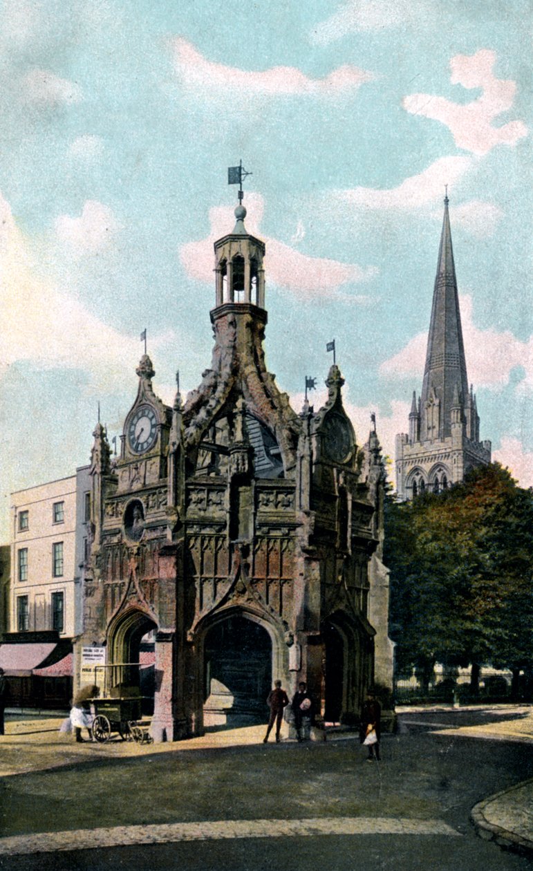 The Cross and Cathedral, Chichester, West Sussex, tidlig på 1900-tallet av Unbekannt