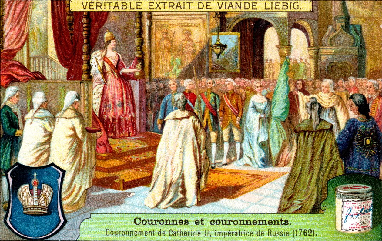 Kroningen av Katarina II, keiserinne av Russland i 1762, ca 1900 av Unbekannt