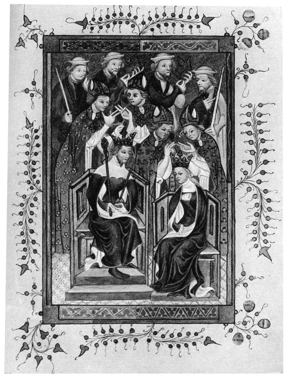 The Crowning of a King and Queen, slutten av 1300-tallet 1937 av Unbekannt