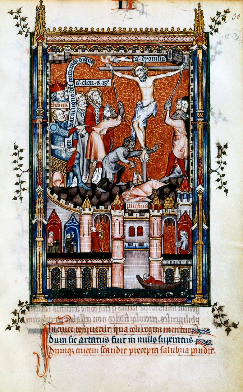 Korsfestelsen av St Denis, 1317 av Unbekannt