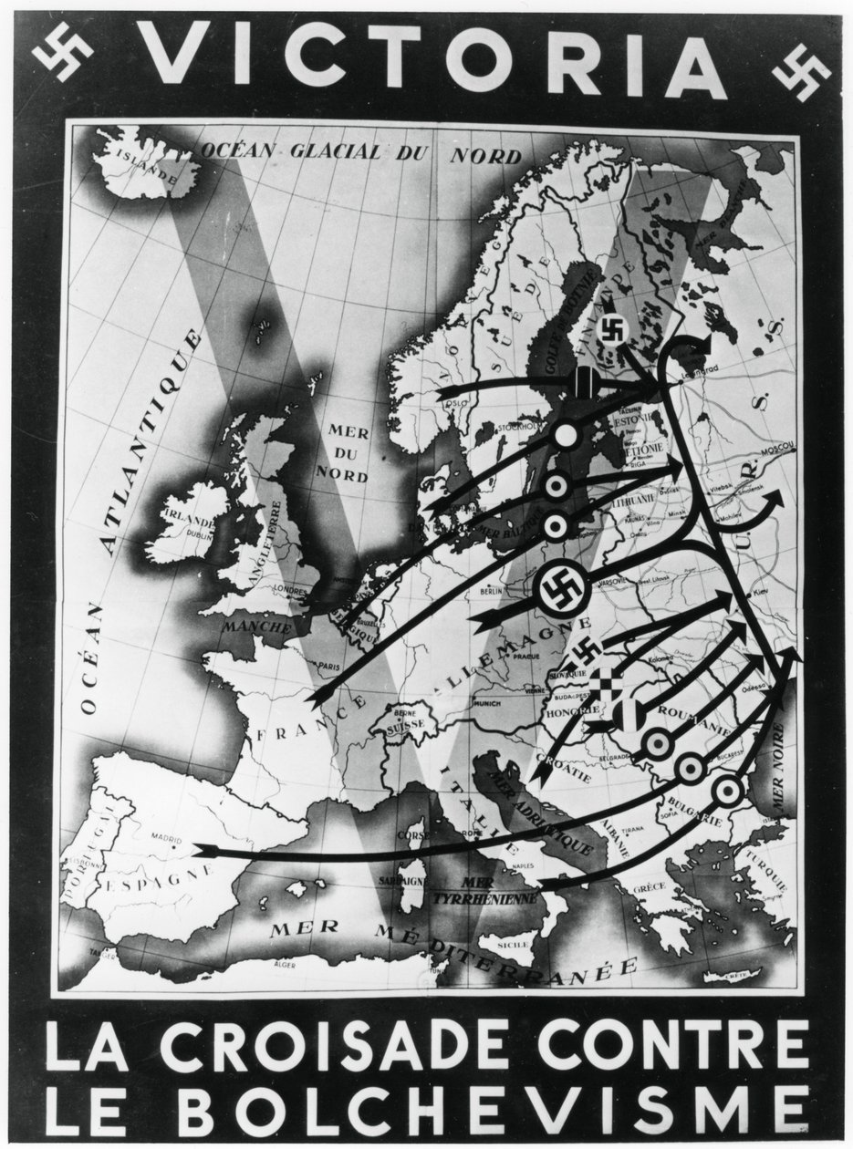 Korstoget mot bolsjevismen, Vichy fransk propagandaplakat, 1941 av Unbekannt