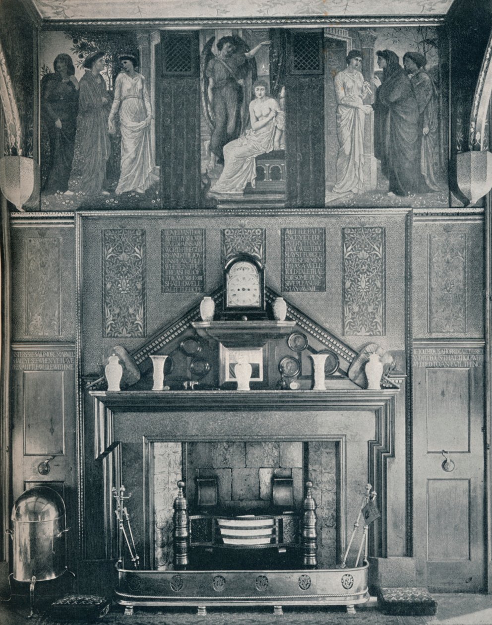 Amor- og psyke-frisen ved No. I Palace Green North Wall, c1898 av Unbekannt