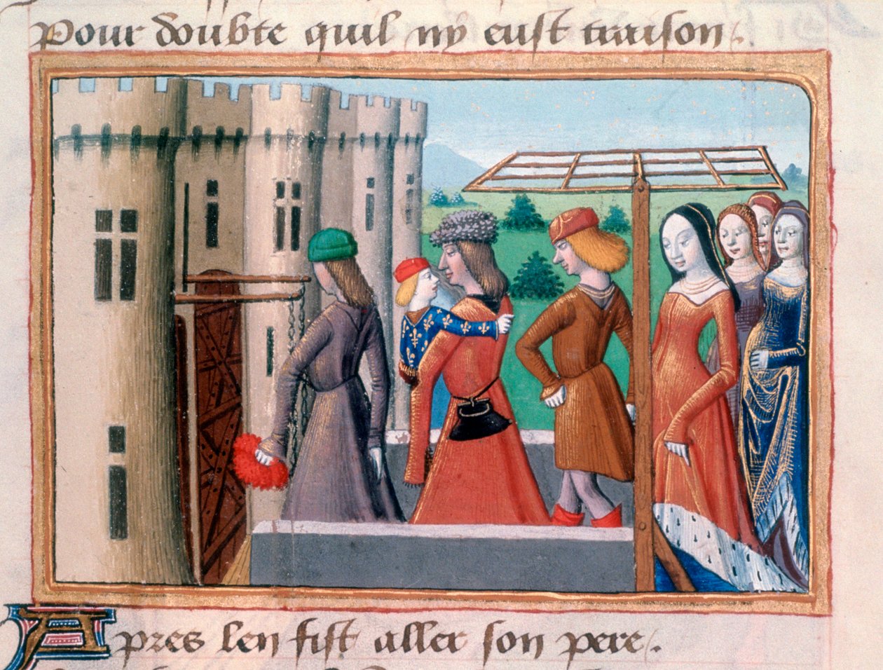 Dauphinen vender tilbake til Paris, juni 1418, 1484 av Unbekannt