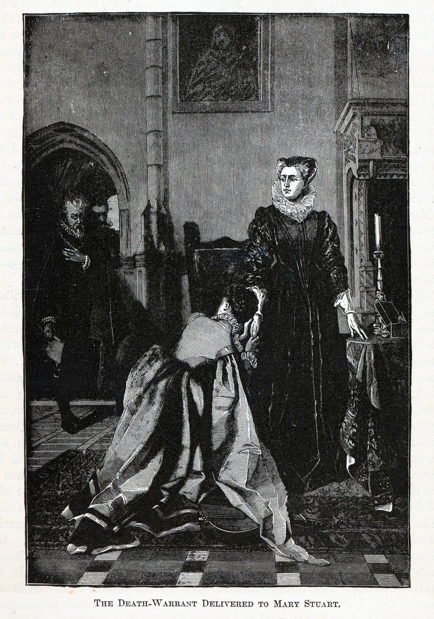 Dødsordren levert til Mary Stuart, 1882 av Unbekannt