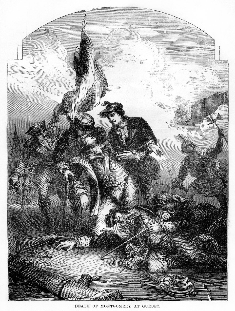 General Richard Montgomerys død i Quebec, 1775, 1872 av Unbekannt