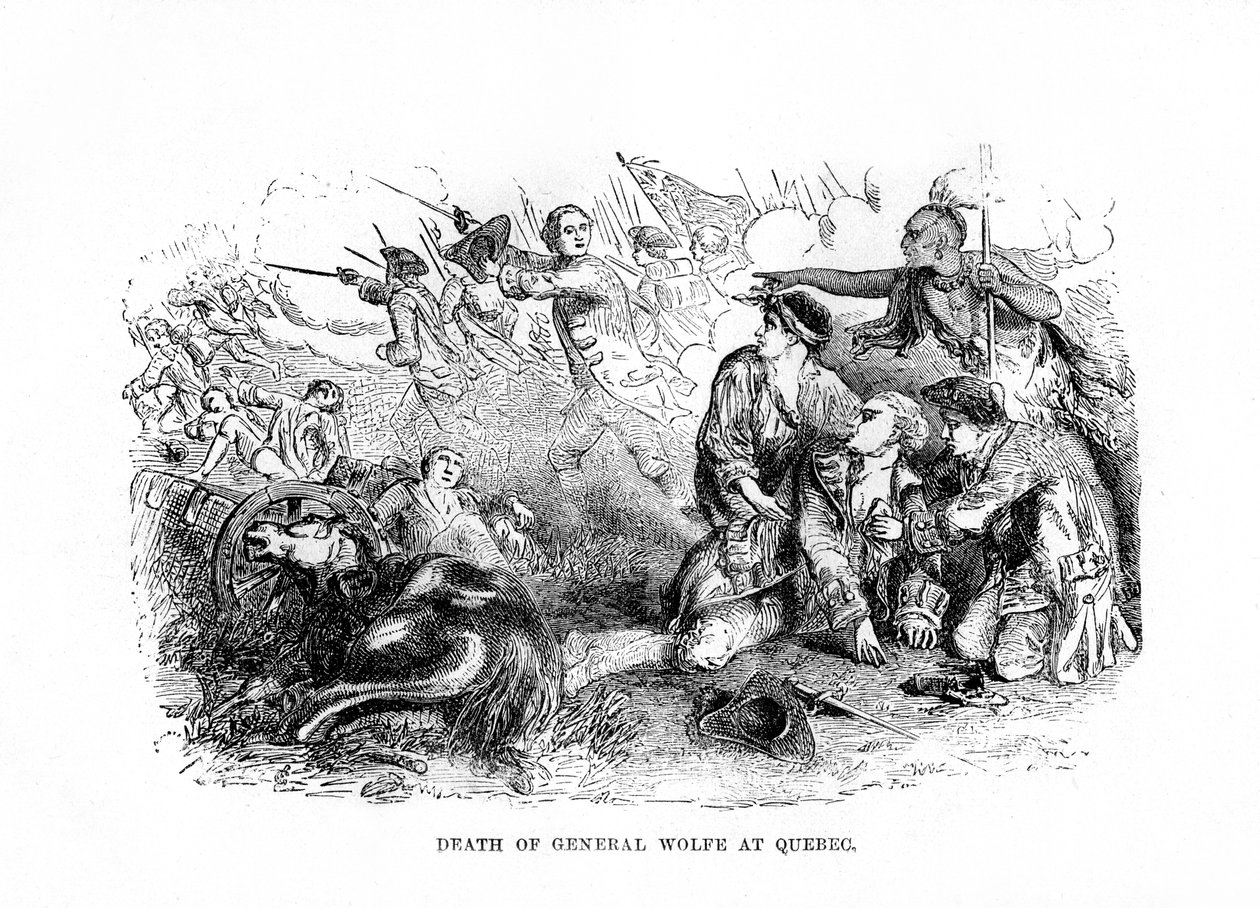 General Wolfes død i Quebec, 1759, 1872 av Unbekannt