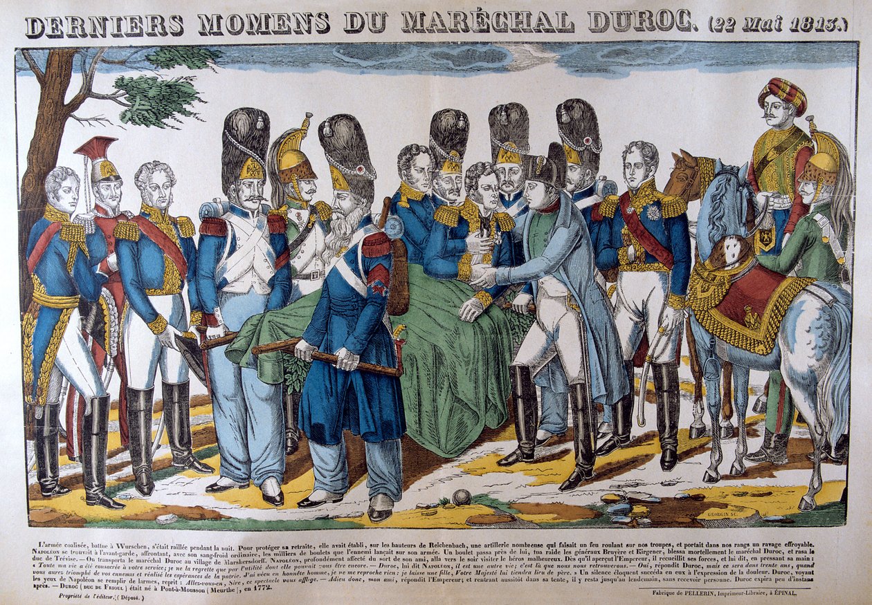 Marshal Durocs død, 22. mai 1813, 1800-tallet av Unbekannt
