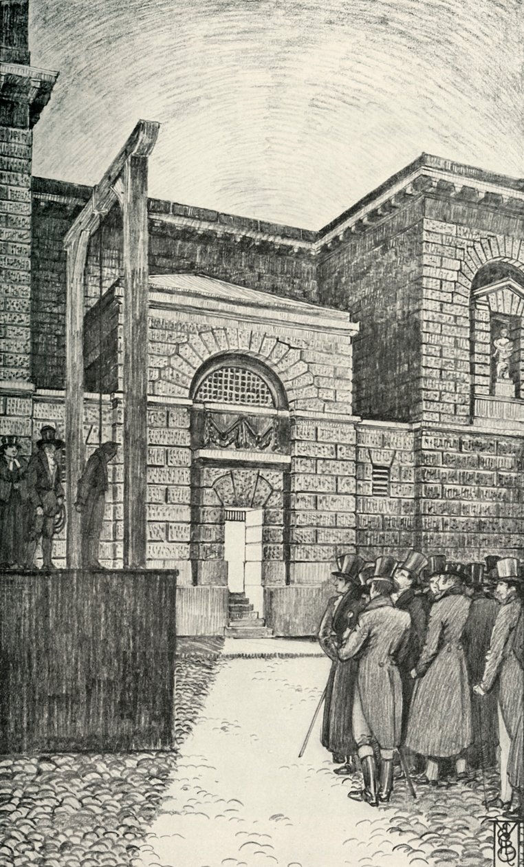 The Debtors Door, Newgate Prison, London, i 1821, 1938 av Unbekannt