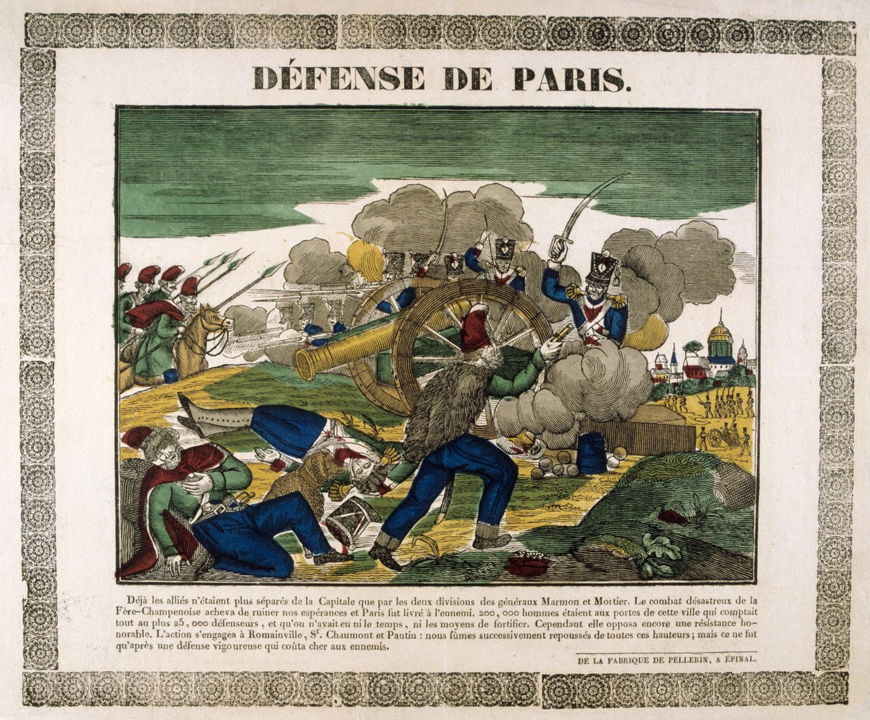 Forsvaret av Paris, 1814, 1800-tallet av Unbekannt