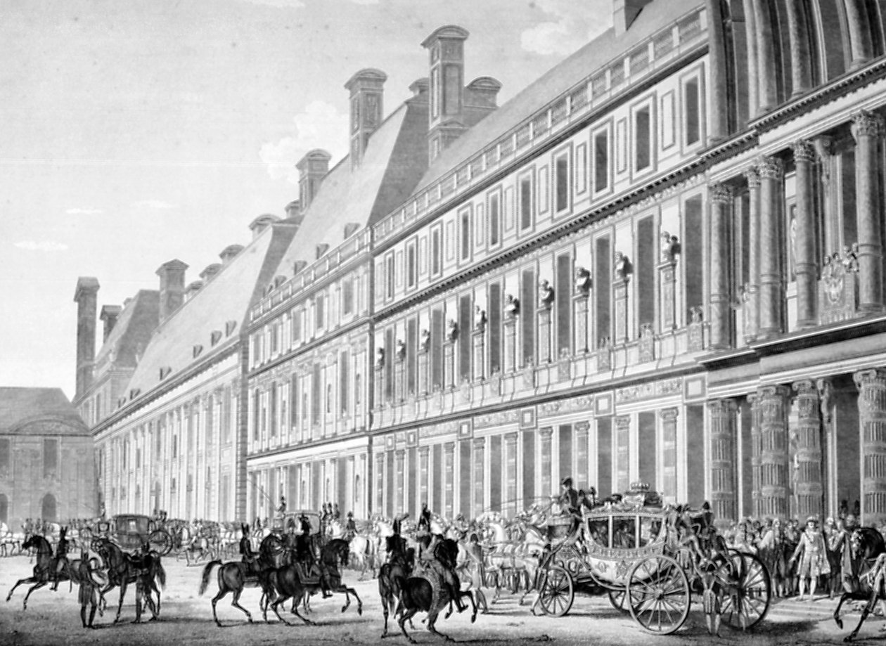 Avgangen fra Tuileries-palasset, 2. desember 1804, 1800-tallet av Unbekannt