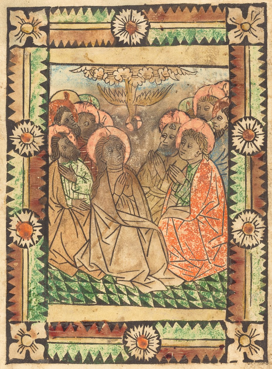 Den hellige ånds nedstigning, ca. 1450. av Unbekannt