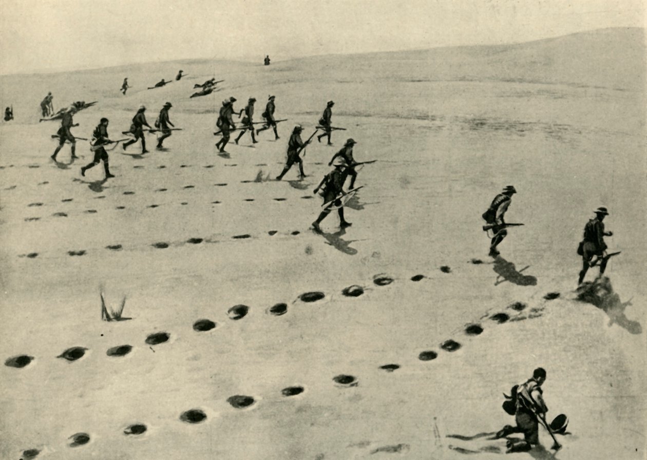 Ørkenfasen av den sørvestafrikanske kampanjen..., første verdenskrig, 1915, c1920. av Unbekannt