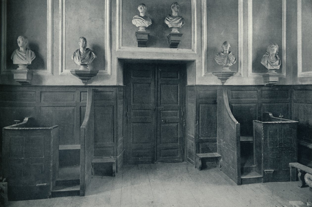 Døren fra øvre skole til kapelltrapper, 1926 av Unbekannt
