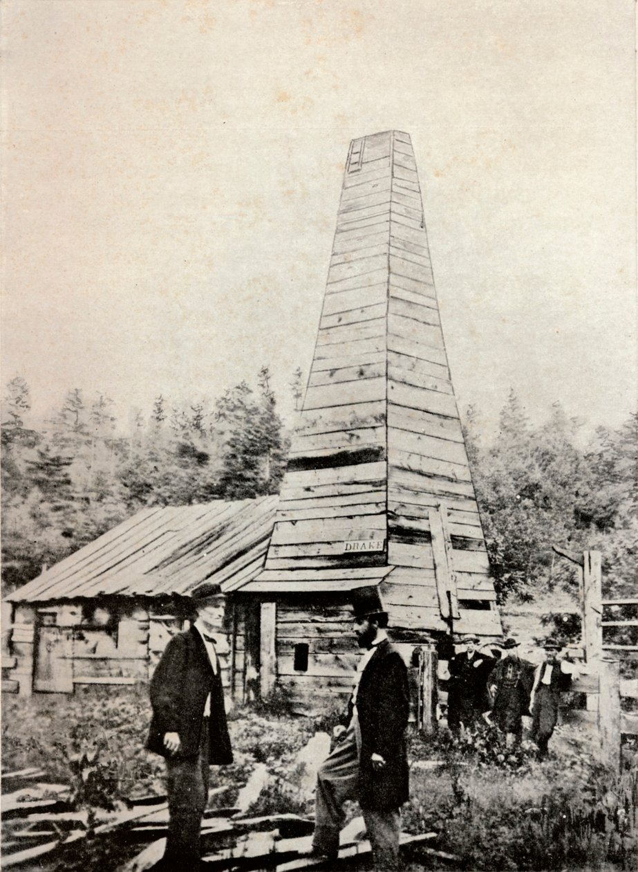 The Drake Well, Pennsylvania, Amerika, 1859 av Unbekannt