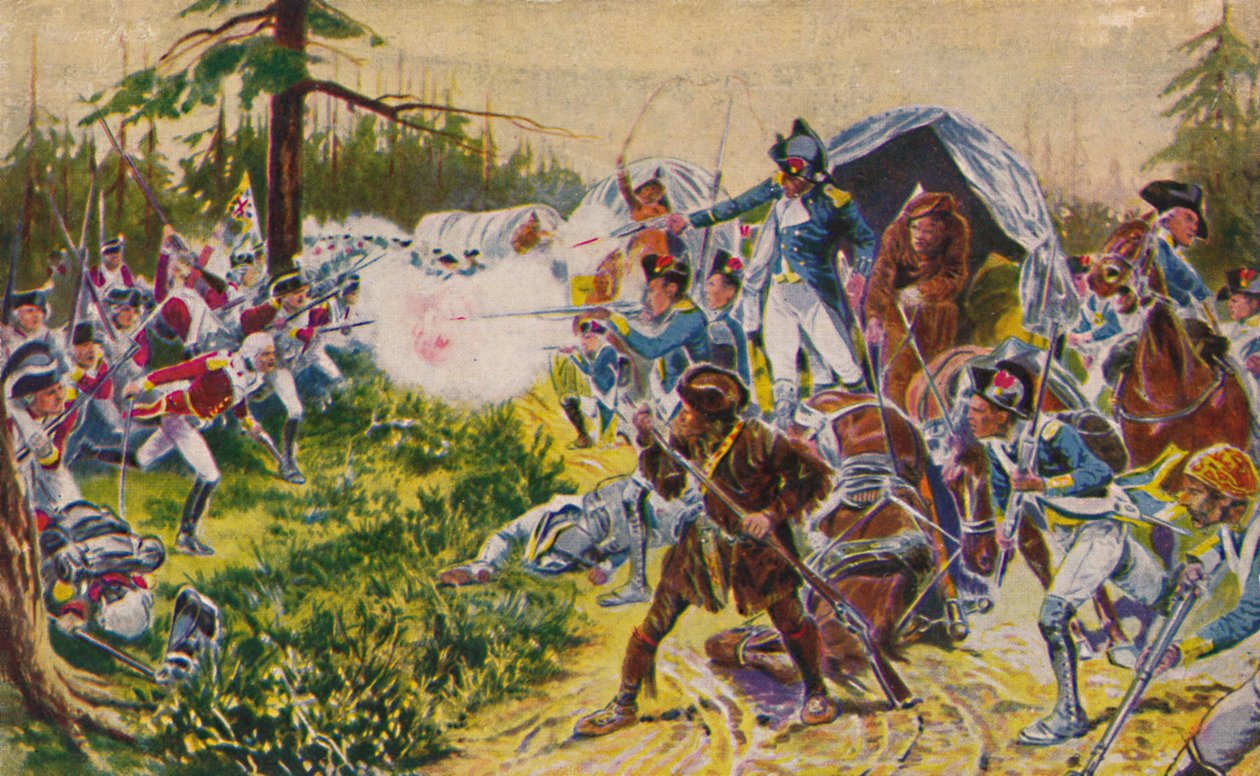 Hertugen av Cornwalls lette infanteri ... ved Brandywine, 1777, 1939 av Unbekannt