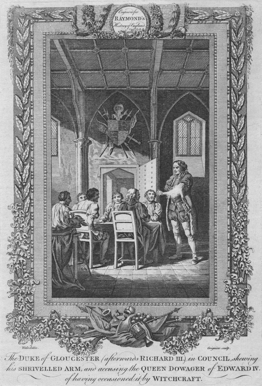 Hertugen av Gloucester etterpå Richard III i Council, c1787 av Unbekannt