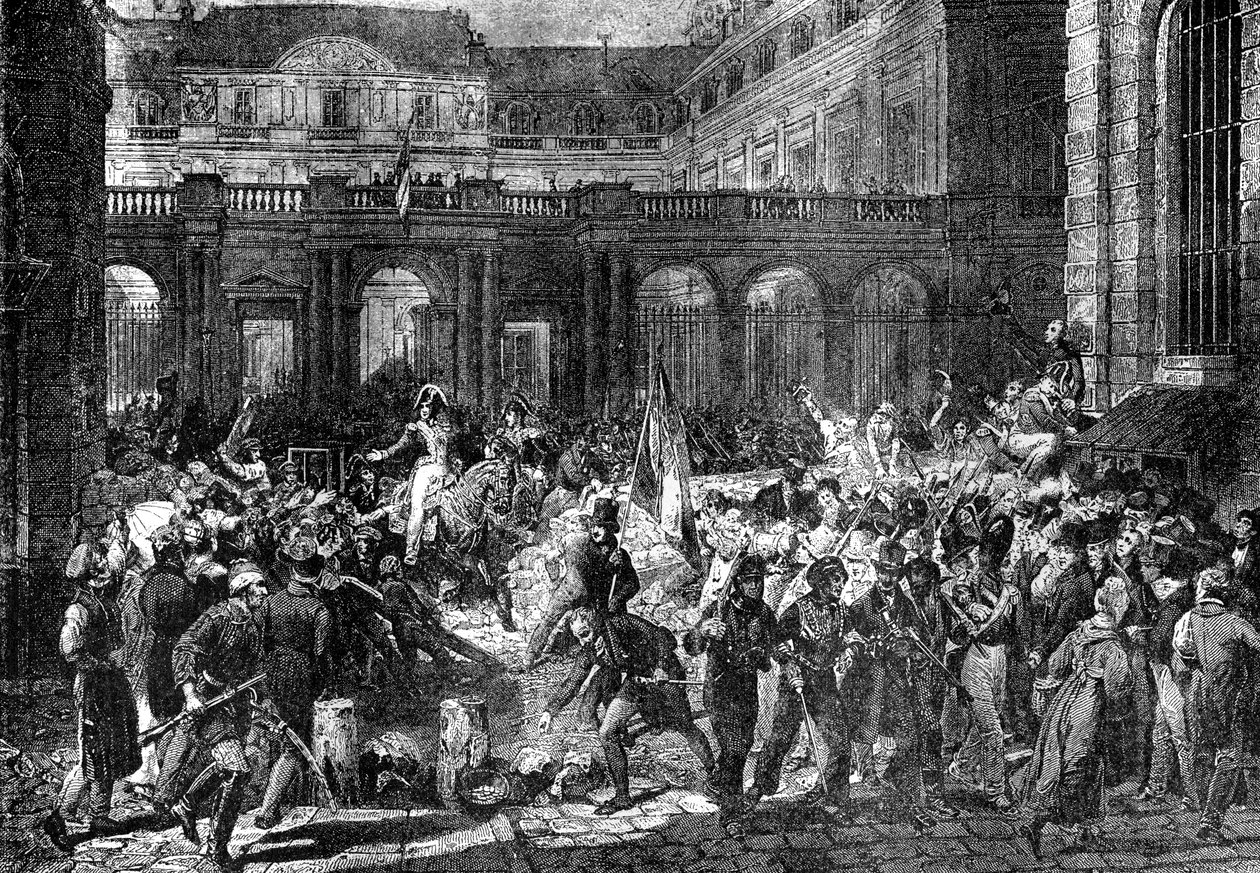 Hertugen av Orleans forlater det kongelige palasset, Paris, 31. juli 1830 1882-1884 av Unbekannt