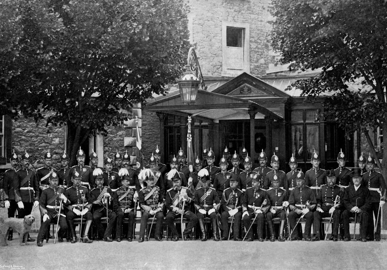 Hertugen av Saxe-Coburg og Gotha og offiserene i Plymouth-divisjonen, 1896 av Unbekannt