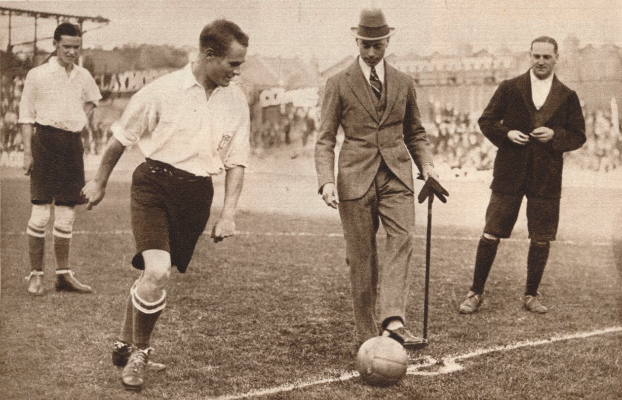 The Duke of York, veldedighetsfotballkamp, Tottenham Hotspurs og Corinthians, c1921 av Unbekannt