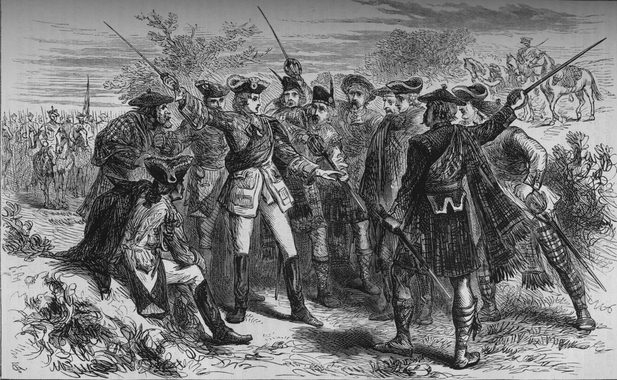 The Earl of Mars Council of War, november 1715, c1880 av Unbekannt