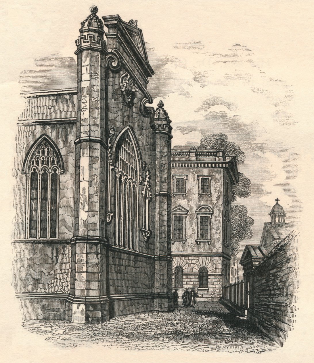 East End of College Chapel, Peterhouse, Cambridge, 1800-tallet av Unbekannt