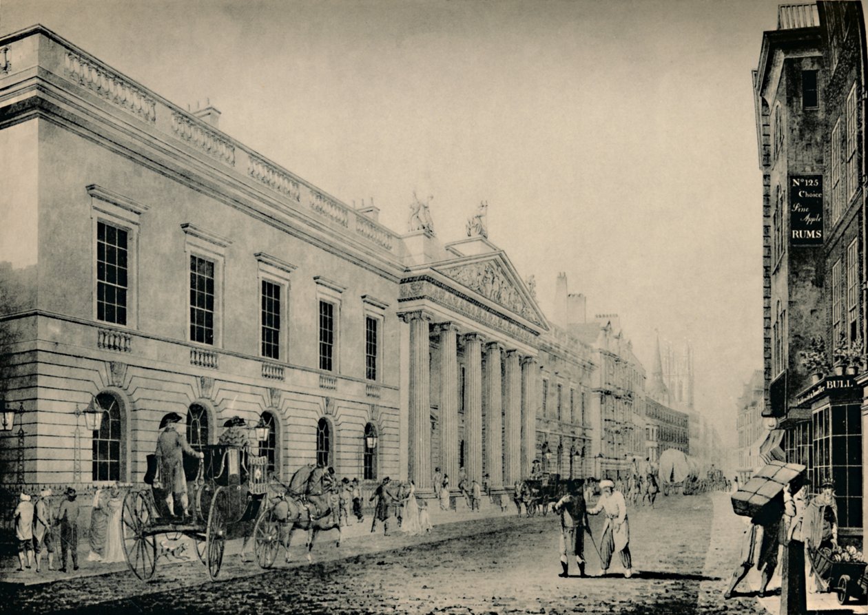 East India House from the East, sent på 1700-tallet, 1928 av Unbekannt
