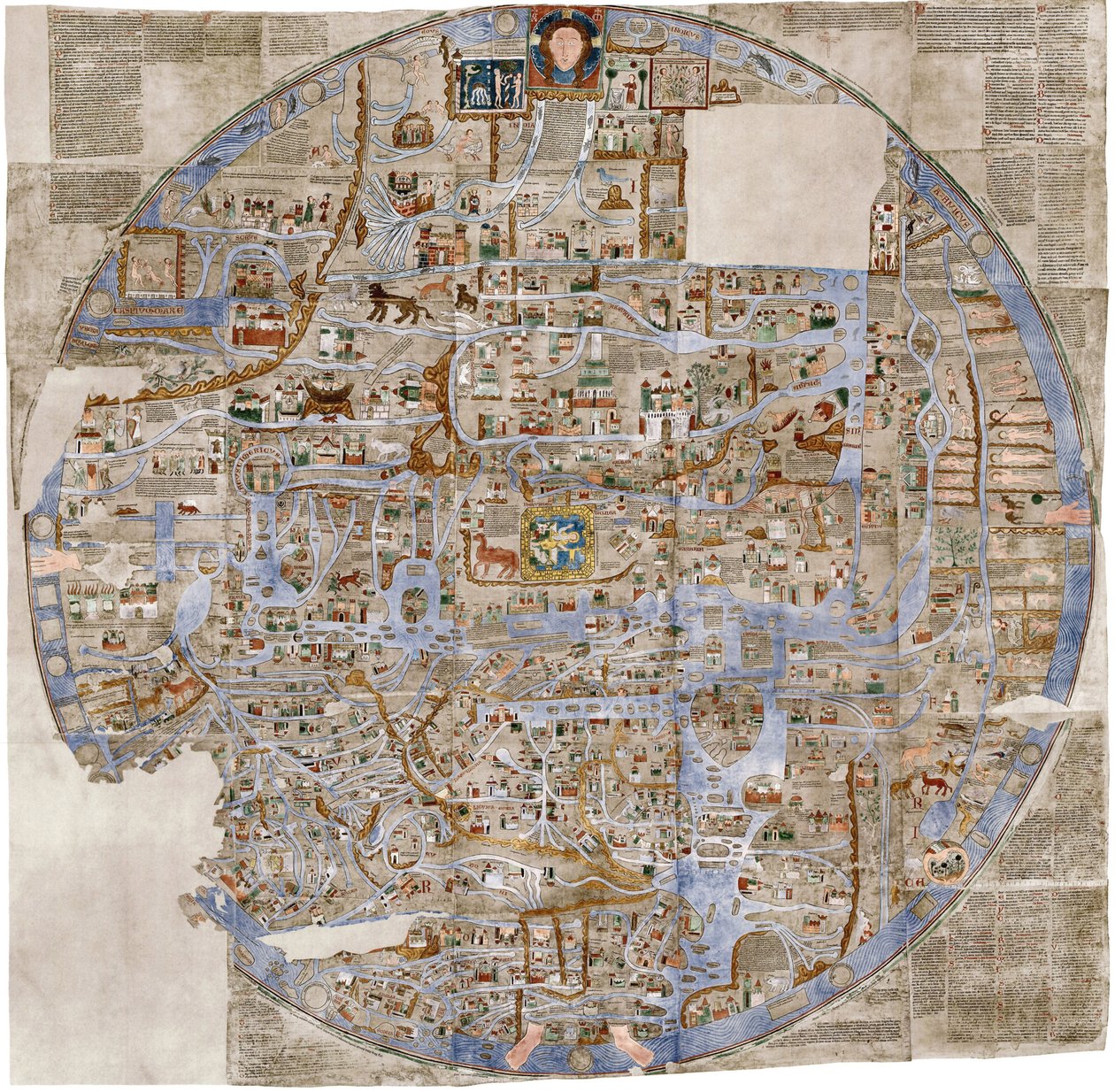 Ebstorf-kartet, ca. 1300 av Unbekannt