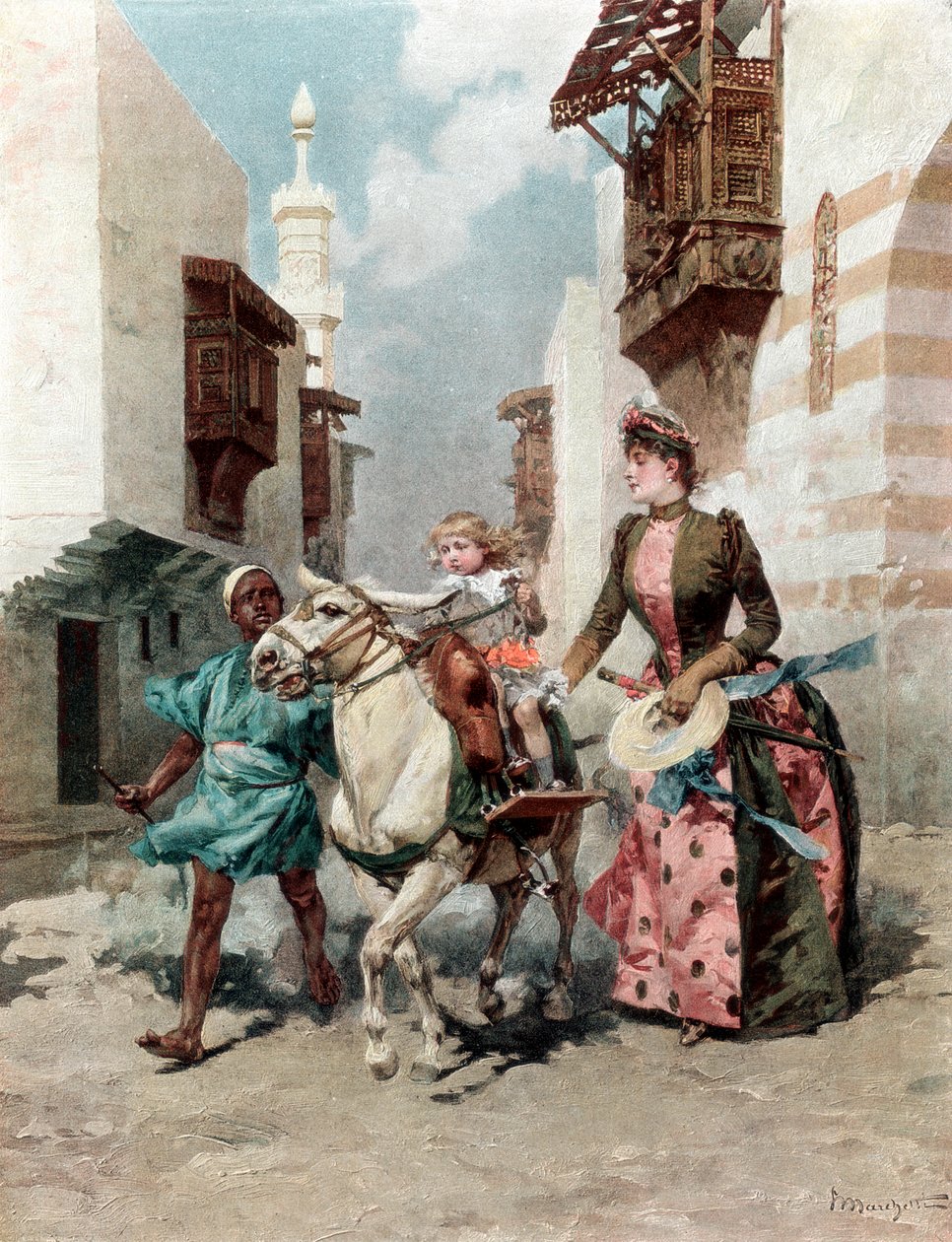 Det egyptiske kvarteret ved den universelle utstillingen, Paris, 1889 av Unbekannt