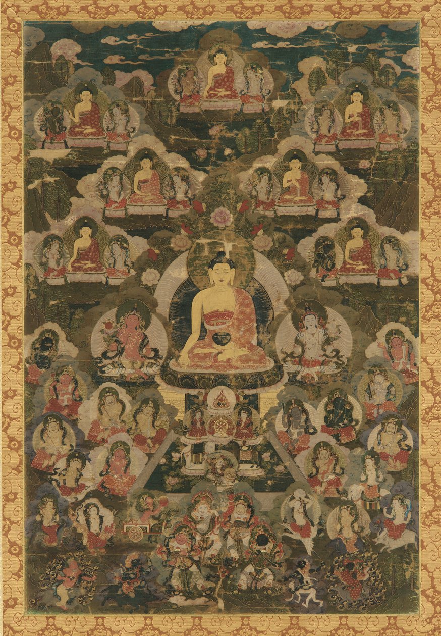De åtte medisinbuddhaene, 1700-tallet. av Unbekannt
