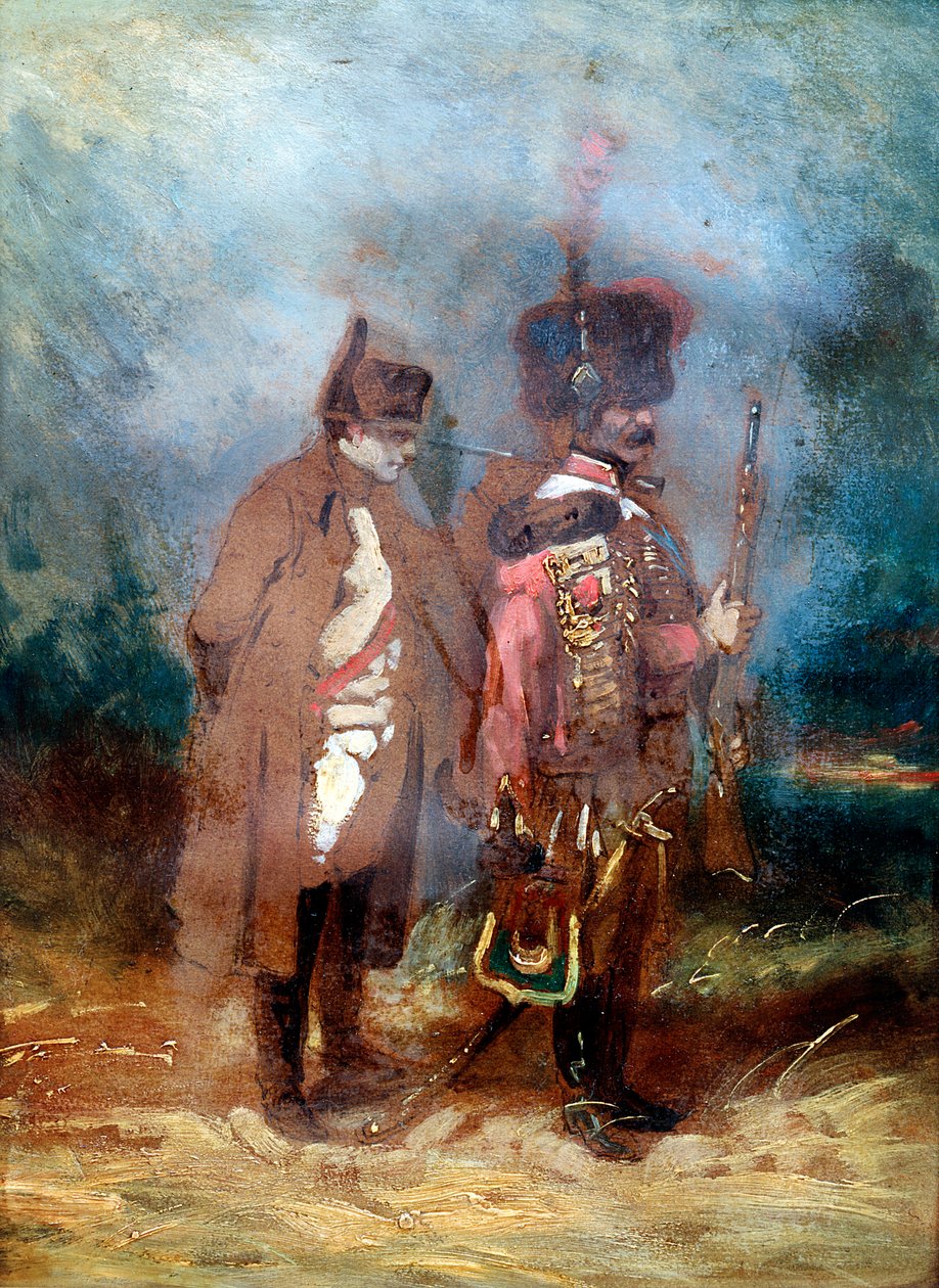 Keiser Napoleon I under den franske kampanjen, 1814 av Unbekannt