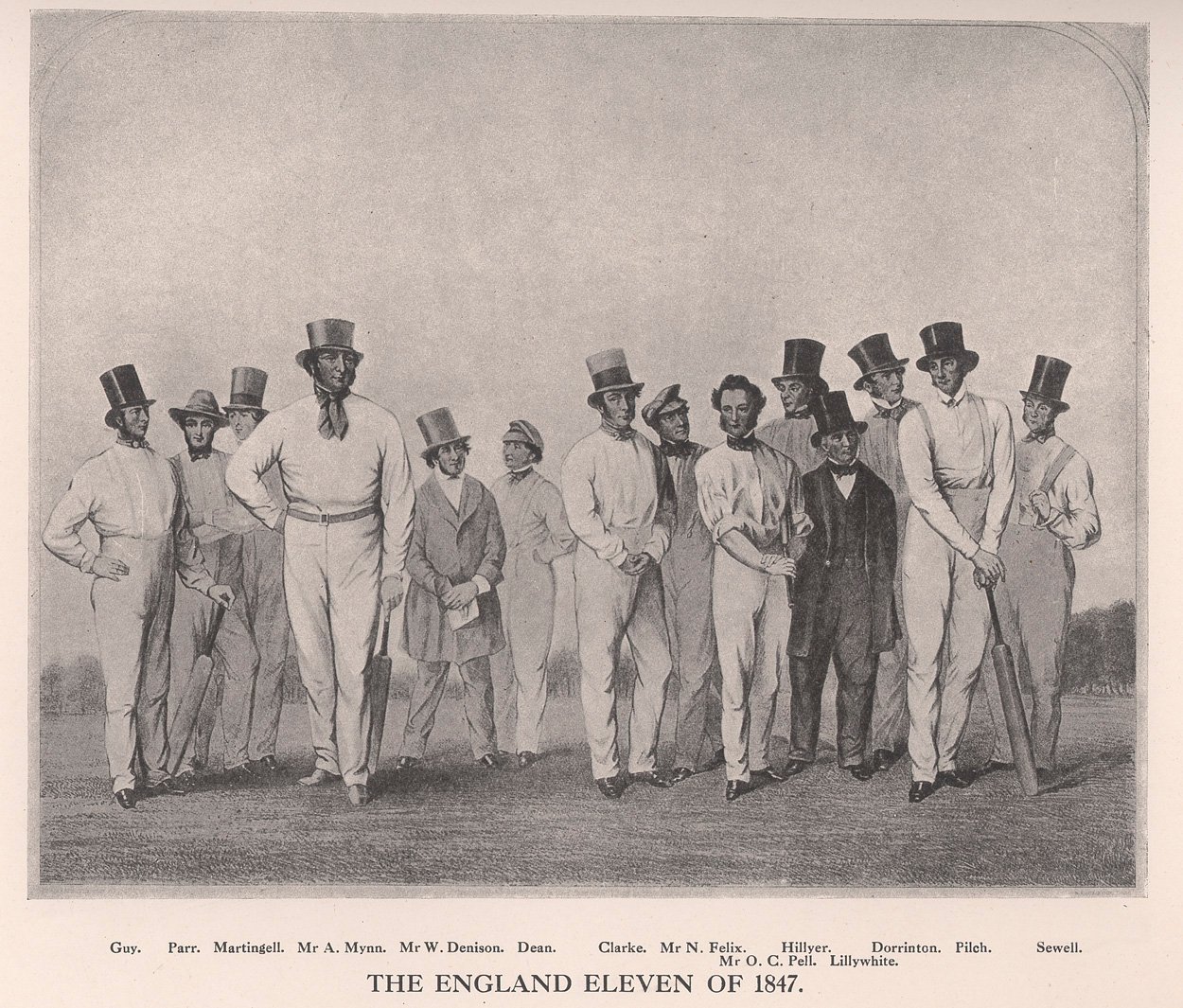 Den engelske cricket elleve fra 1846 1912 av Unbekannt