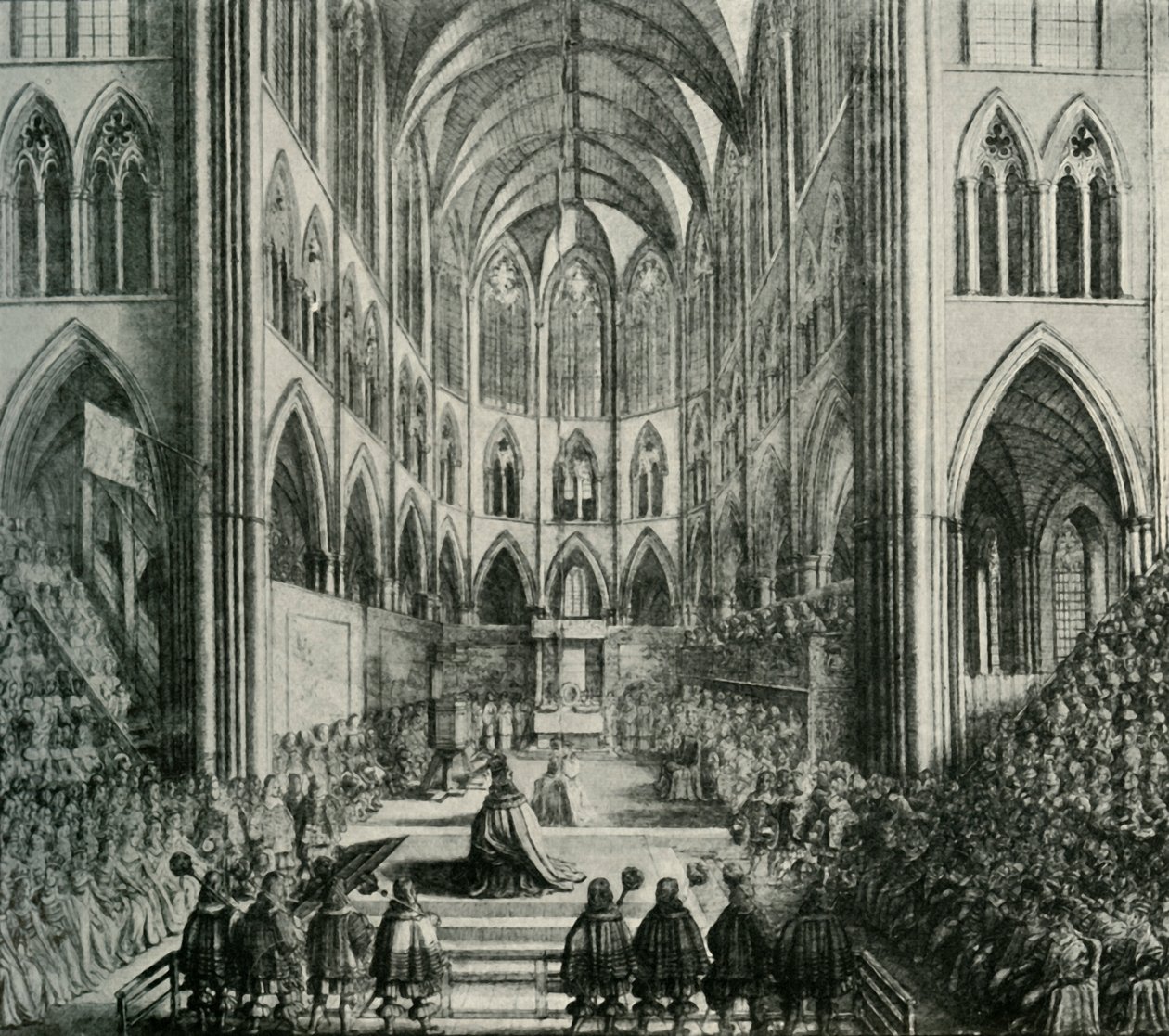 The Throning of King Charles II, 1902. av Unbekannt