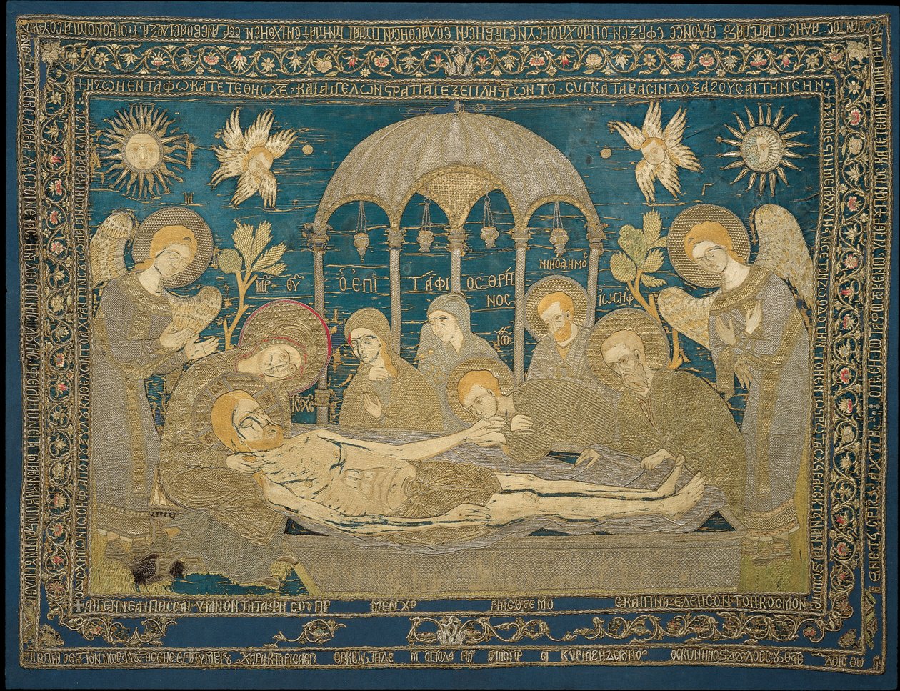 Entombment Alter-broderiet, 1682 av Unbekannt
