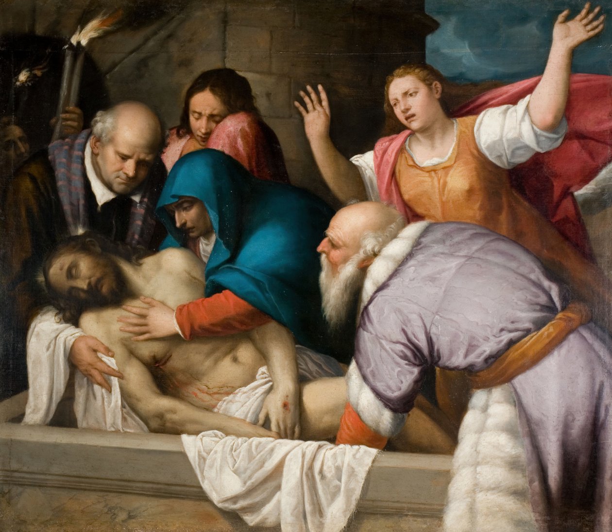 Kristi gravlegging, 1500-1600. av Unbekannt