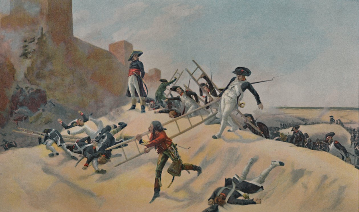 Eksempelet. - Kleber ved angrepet av Acre, 1799, 1896 av Unbekannt