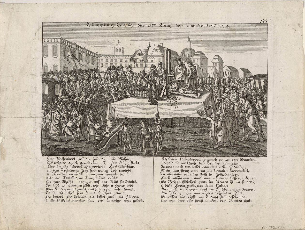Henrettelsen av Ludvig XVI 21. januar 1793, 1793 av Unbekannt