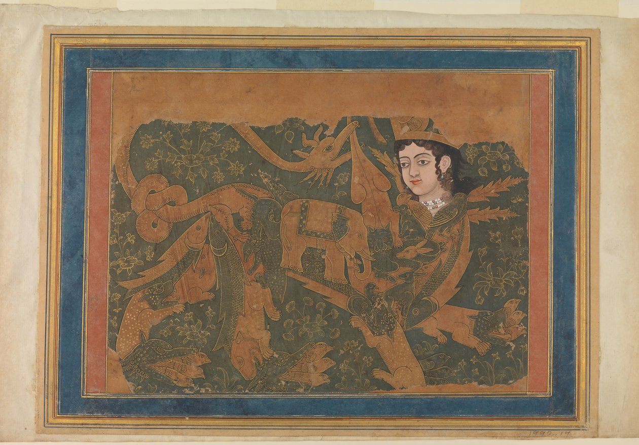 Den fantastiske skapningen Buraq, ca. 1660-80. av Unbekannt