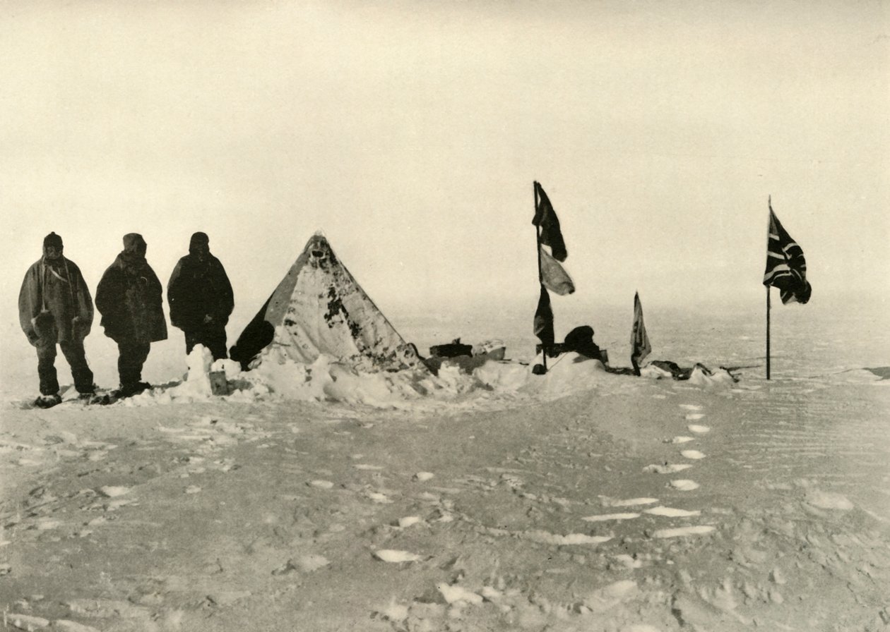 The Farthest South Camp After Sixty Hours Blizzard, februar 1909 av Unbekannt