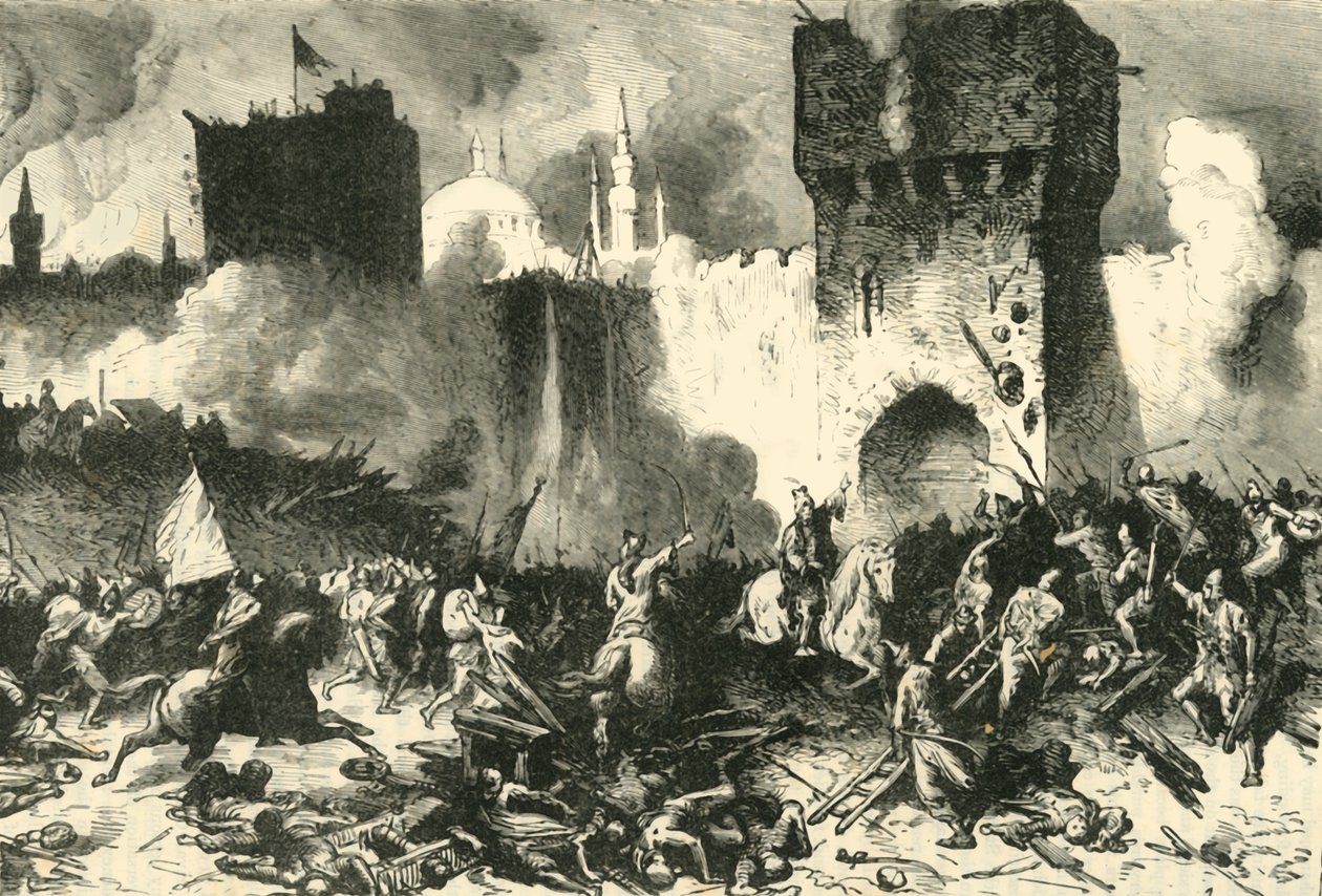 Det endelige angrepet på Konstantinopel, 29. mai 1453, 1890. av Unbekannt
