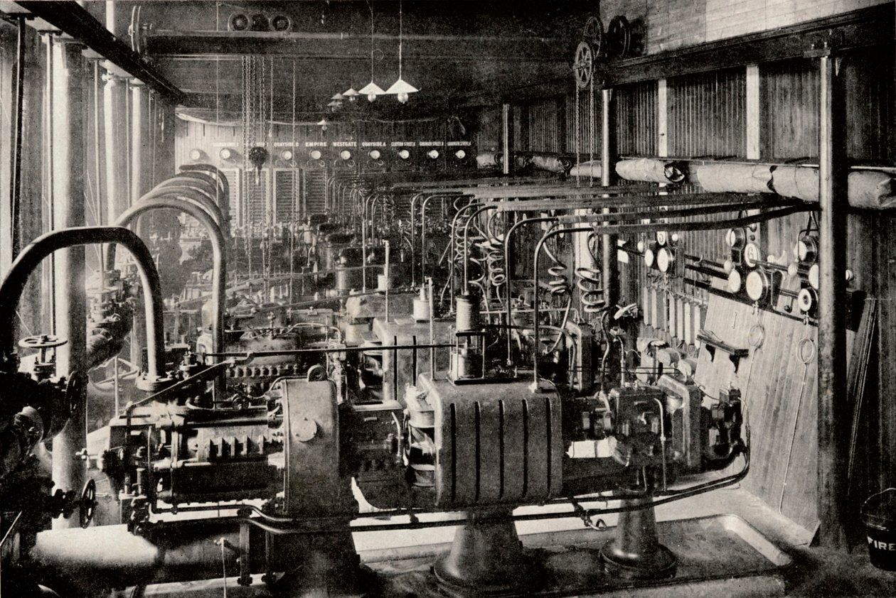 The First Parsons Turbo-Electric Generation Station, c1916 av Unbekannt