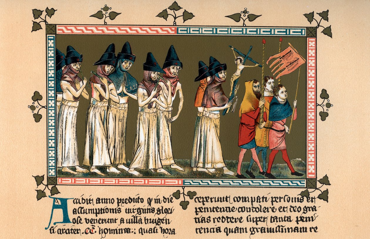 Flagellantene ved Doornik i 1349, 1903 av Unbekannt