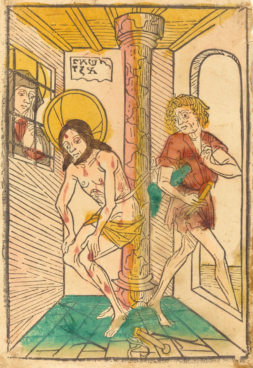 Flageleringen i Marias nærvær, 14651475. av Unbekannt