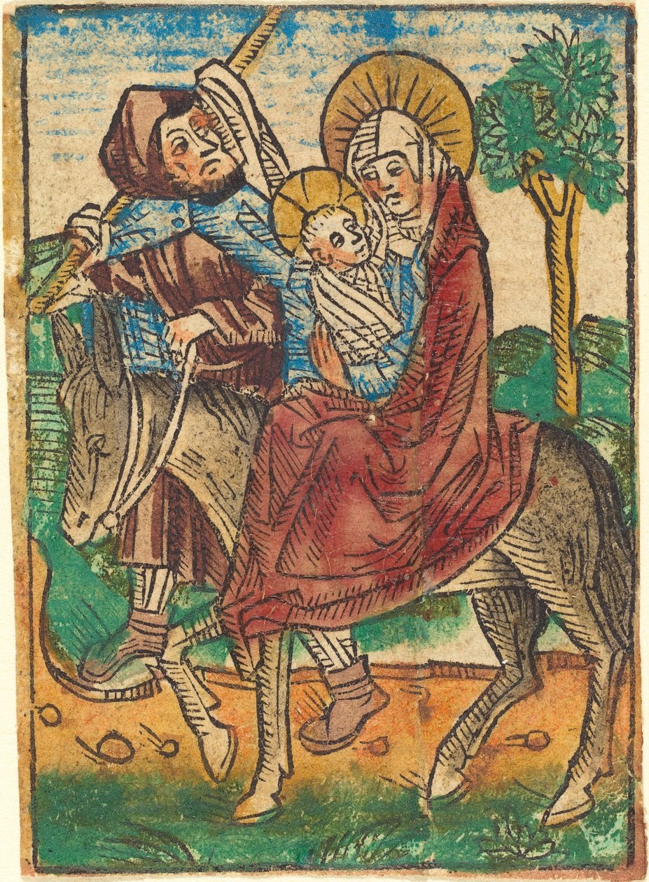 Flukten til Egypt, ca. 1490. av Unbekannt