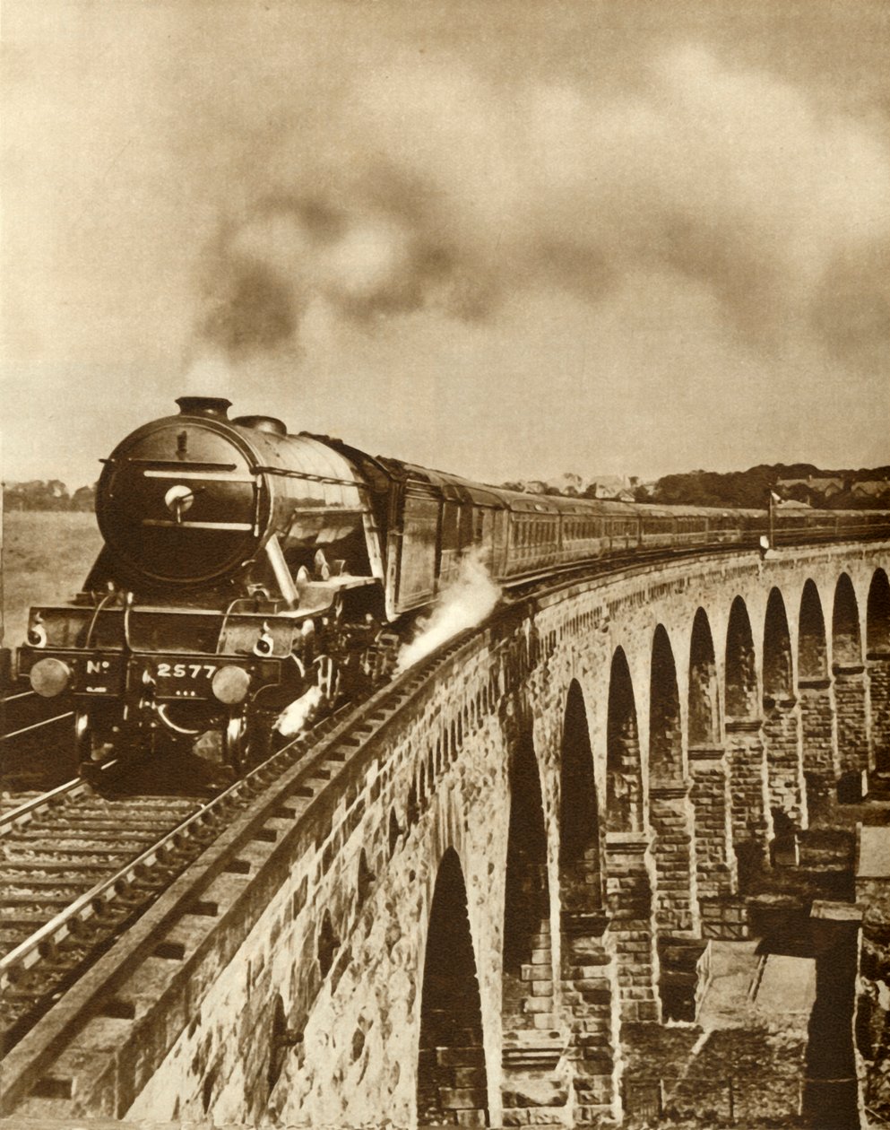 The Flying Scotsman...løp uten stopp mellom Kings Cross og Newcastle, 11. juli 1927, 1935. av Unbekannt